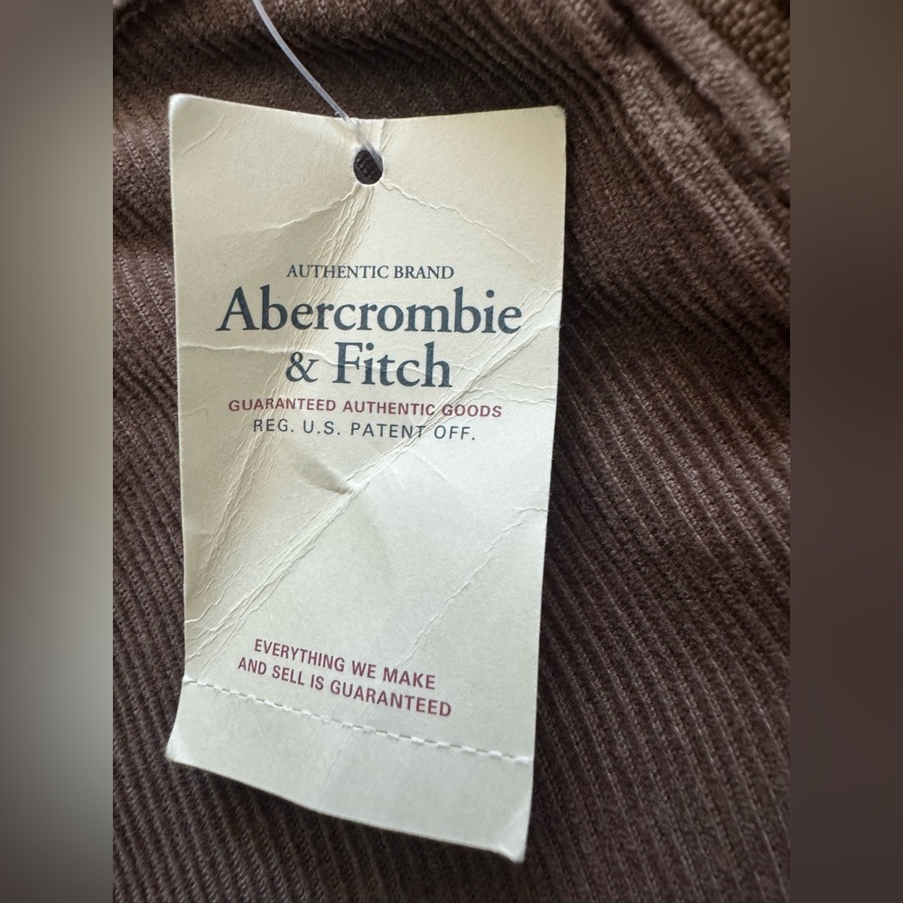 NWT Vtg RED TAG Abercrombie & Fitch Corduroy Flare Pants Y2K Deadstock Brown 2 - Picture 9 of 13